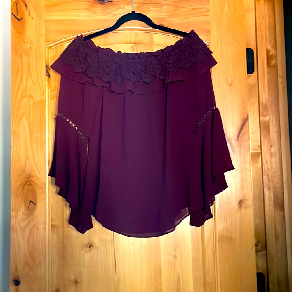 White House Black Market plum xs blouse